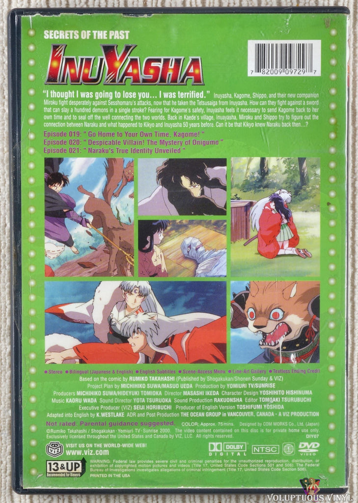 Inuyasha - Secrets Of The Past (Vol. 7) (2003) DVD – Voluptuous Vinyl  Records